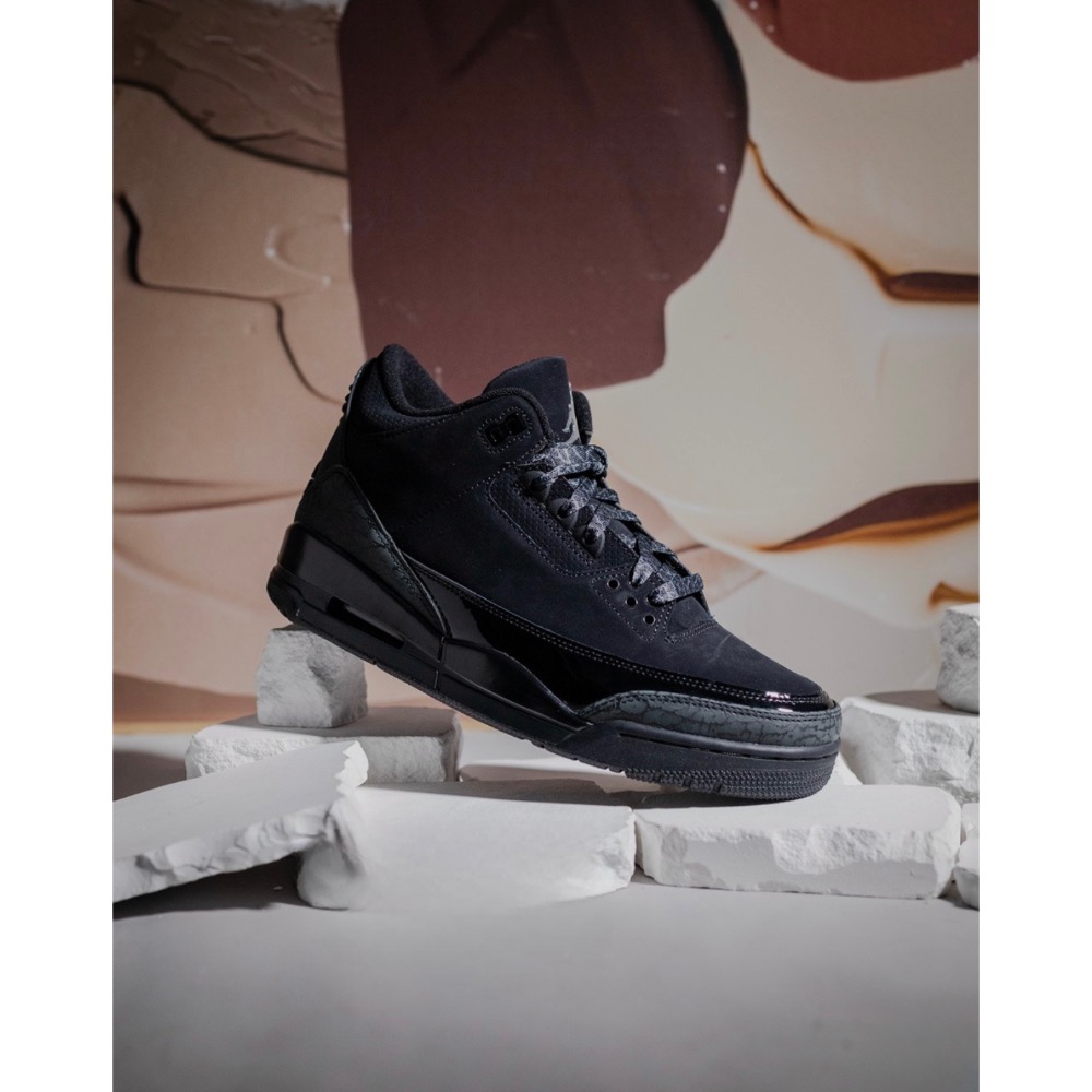 H12純原 Air Jordan 3 Retro “Black Cat” 2025 黑猫 黑猫 低筒 籃球鞋 男女鞋-細節圖6