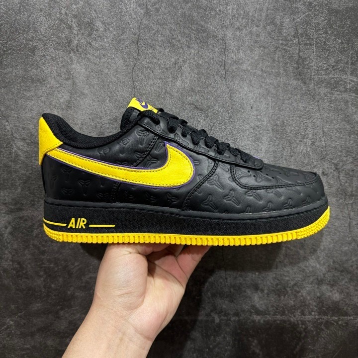 【顶级定制】Kobe Bryant Air Force 1 Low AF1 空军 低筒休闲鞋 运动鞋男鞋 波鞋 黑黄-規格圖9