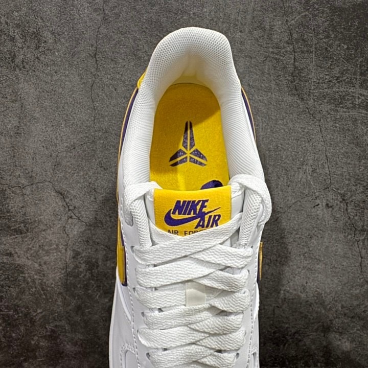 【顶级定制】Kobe Bryant Air Force 1 Low AF1 空军 休闲鞋 运动鞋 男鞋 波鞋 白黄紫-細節圖6
