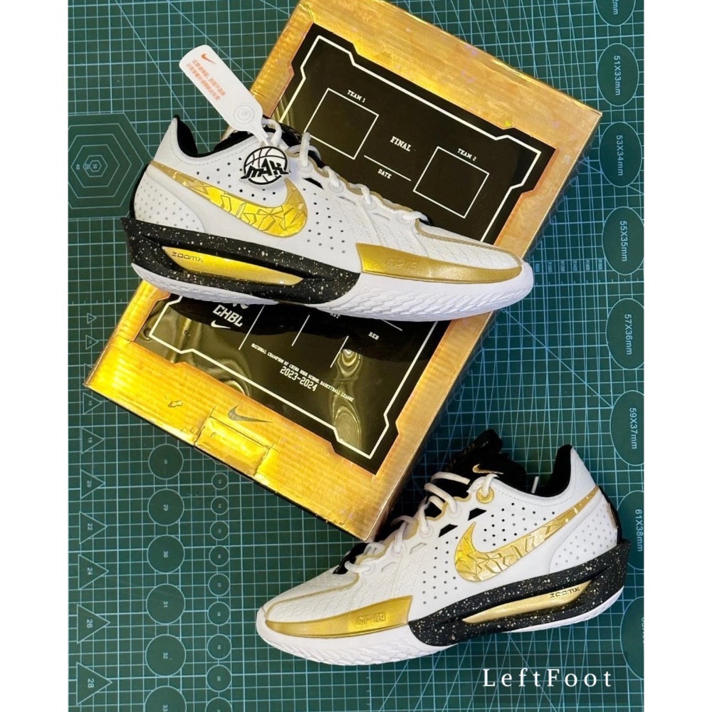 Nike Air Zoom GT Cut 3 EP＂CHBL＂全掌气垫 后卫精英 TPU抗扭 男鞋 波鞋称霸全国 白黑金-細節圖8