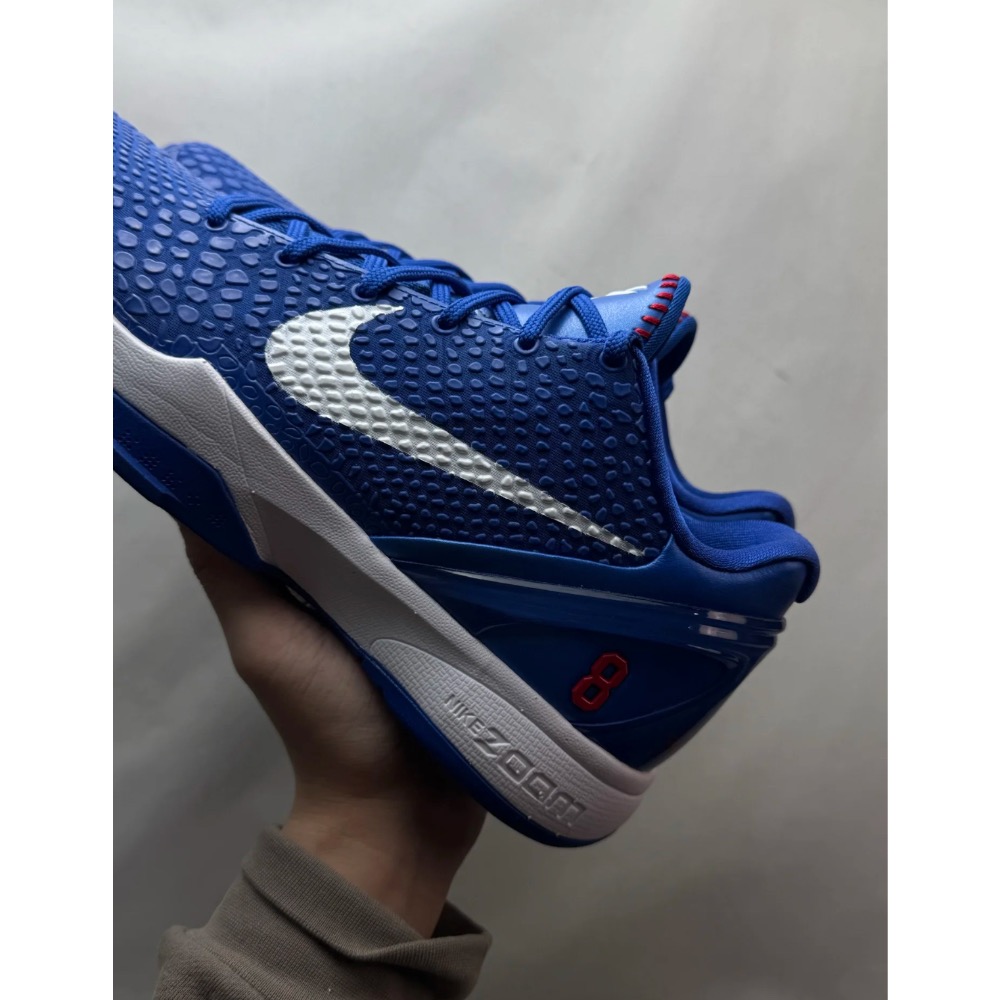 S2 Kobe 6 Dodgers 低筒 藍球鞋 球鞋 波鞋 实战鞋 运动耐磨防滑 男鞋 道奇藍白 CW2190-400-細節圖6