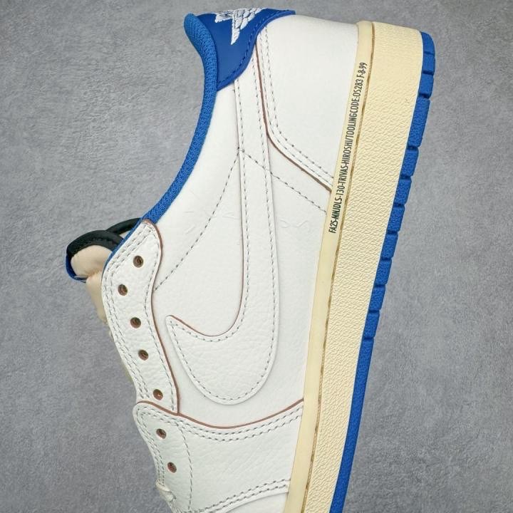 Travis Scott x Air Jordan 1 Low OG 藍色 倒钩 男女同款-細節圖7