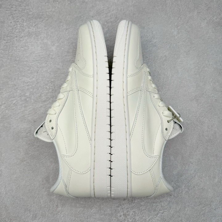 Travis Scott x Air Jordan 1 Low “White Party”AJ1倒钩 纯白 男女同款-細節圖3