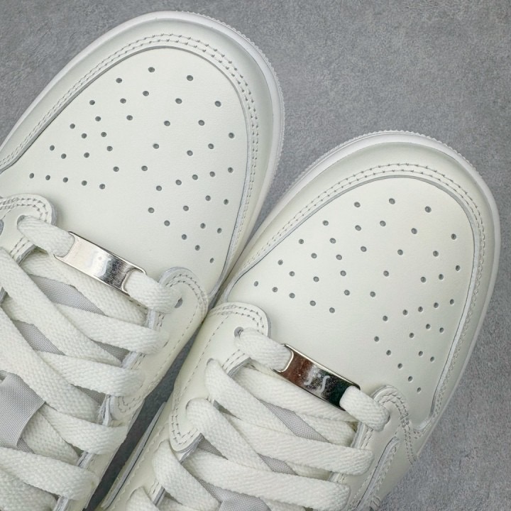 Travis Scott x Air Jordan 1 Low “White Party”AJ1倒钩 纯白 男女同款-細節圖8