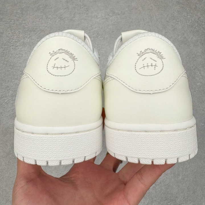Travis Scott x Air Jordan 1 Low “White Party”AJ1倒钩 纯白 男女同款-細節圖9
