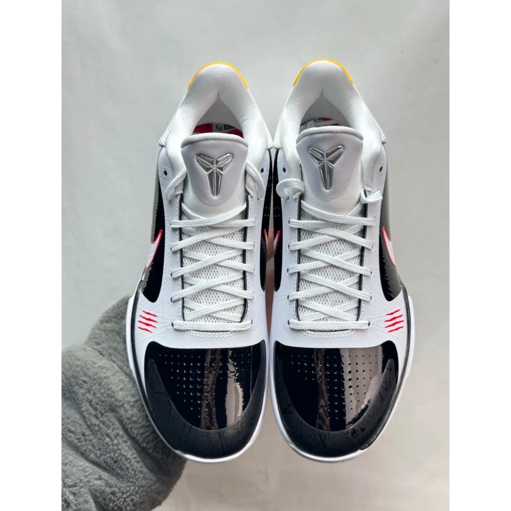S2純原 Kobe 5 Bruce Lee Alt 黑白李小龙 科比5代 籃球鞋 實戰鞋前後氣墊男鞋CD4991-101-細節圖2