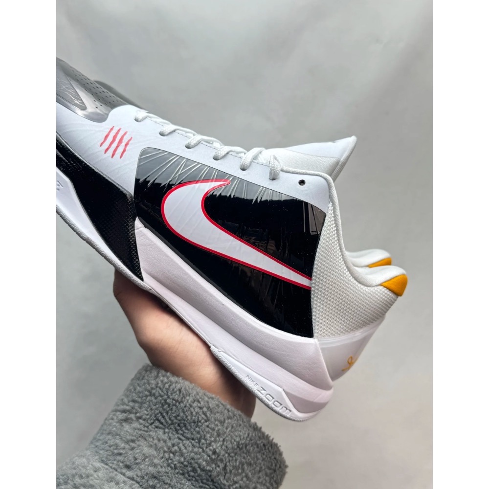 S2純原 Kobe 5 Bruce Lee Alt 黑白李小龙 科比5代 籃球鞋 實戰鞋前後氣墊男鞋CD4991-101-細節圖6