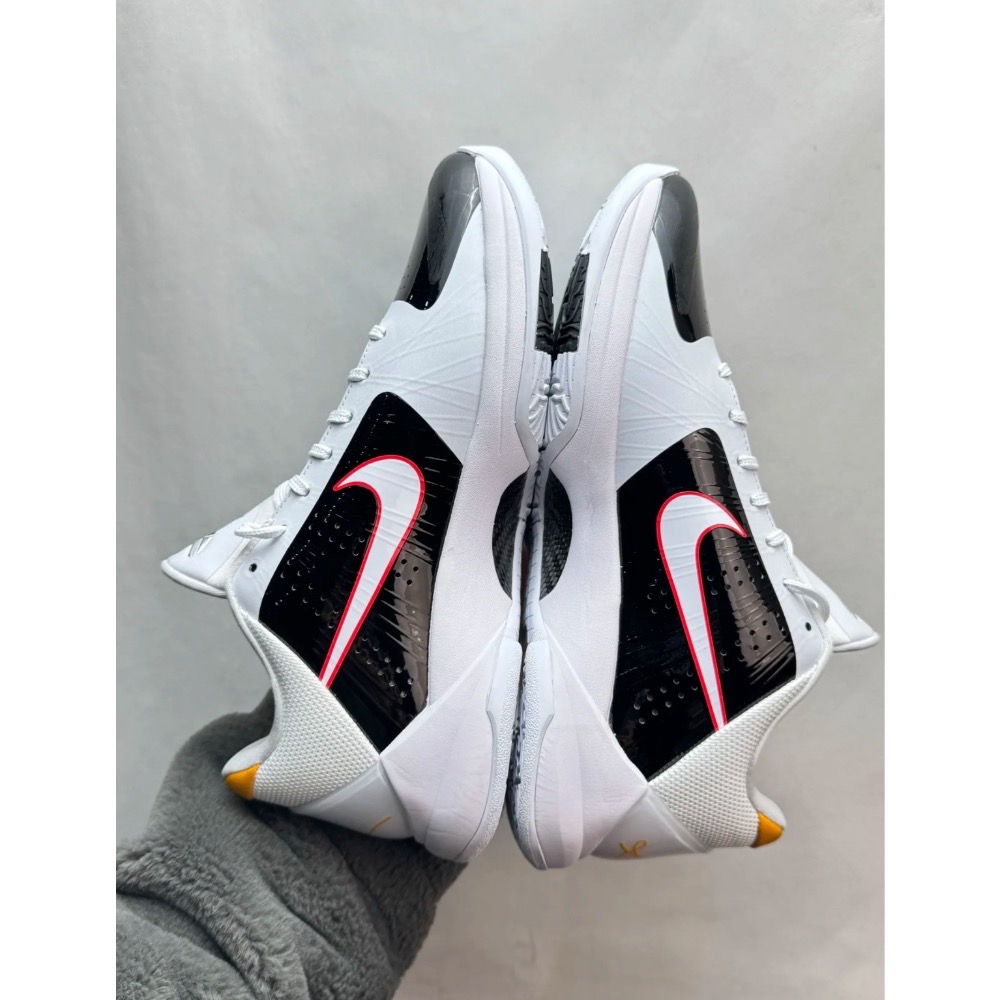 S2純原 Kobe 5 Bruce Lee Alt 黑白李小龙 科比5代 籃球鞋 實戰鞋前後氣墊男鞋CD4991-101-細節圖7