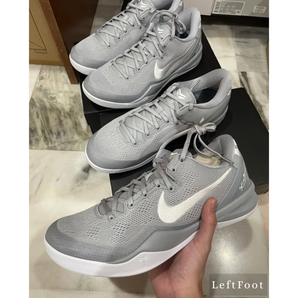 GX純原 Kobe 8 Protro “Wolf Grey” 灰色 科比8代 籃球鞋 實戰鞋男鞋 FQ3548-001-規格圖5