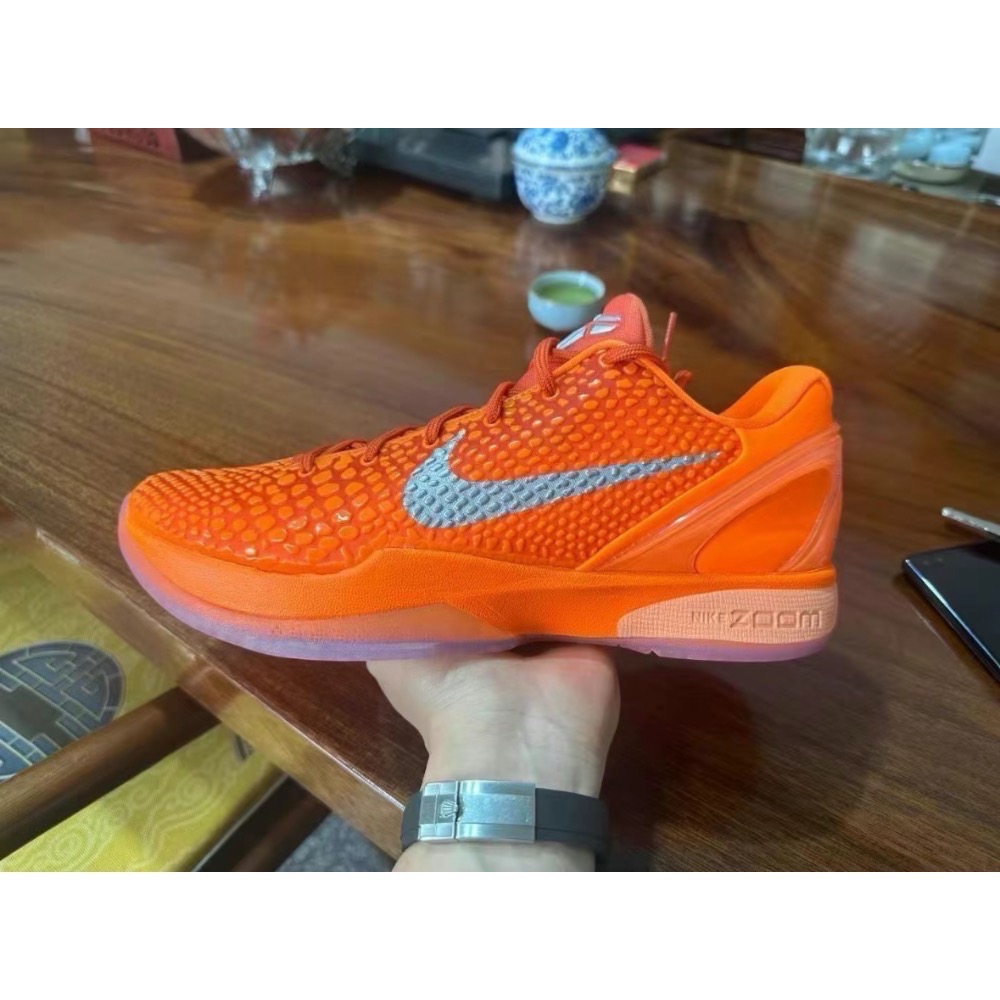 S2顶级 Nike Kobe 6 “Total Orange” 橙银色 籃球鞋 實戰鞋 真碳板男鞋 IH1871-800-細節圖3