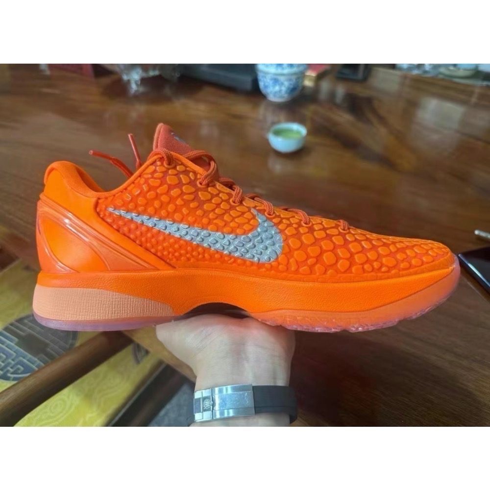 S2顶级 Nike Kobe 6 “Total Orange” 橙银色 籃球鞋 實戰鞋 真碳板男鞋 IH1871-800-細節圖4