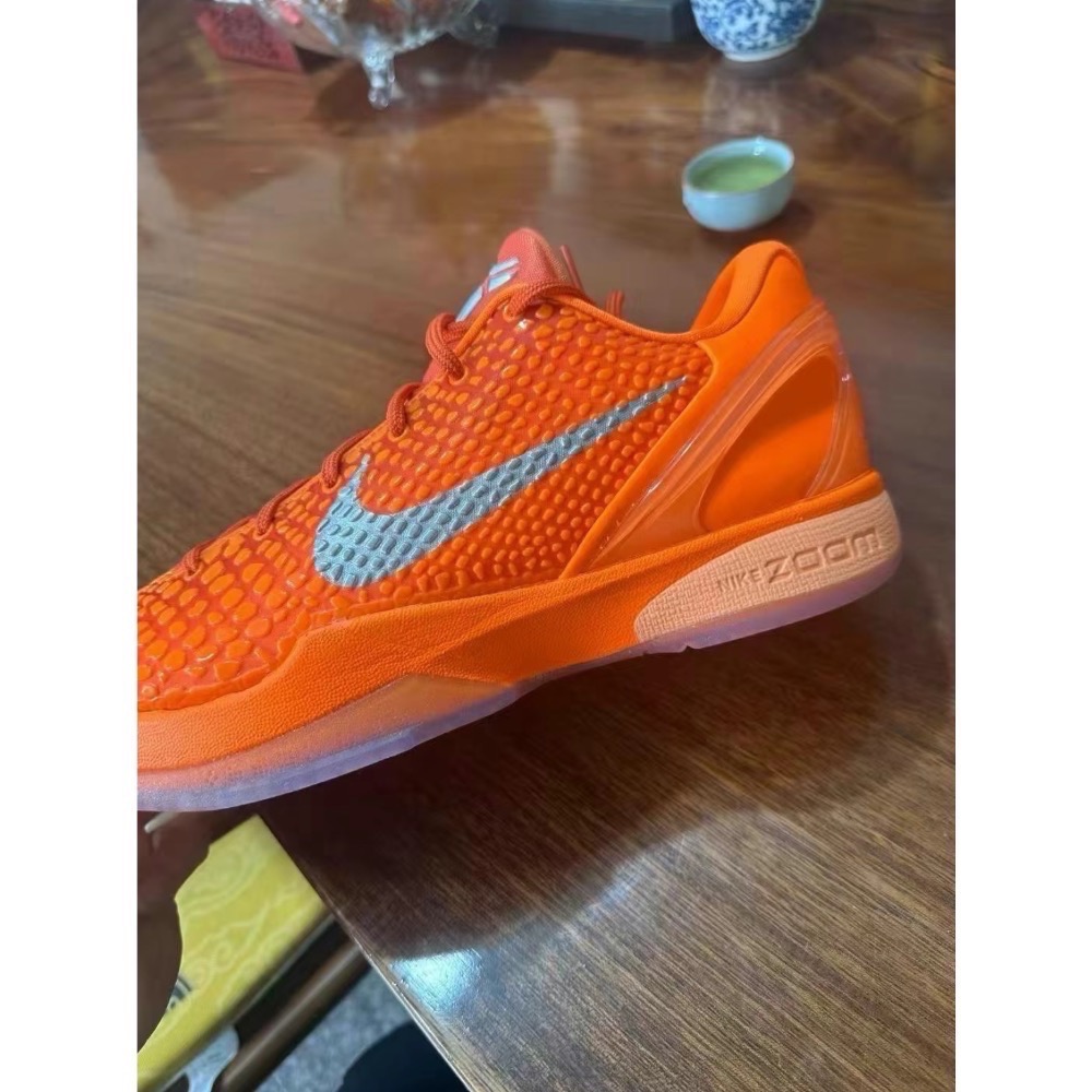 S2顶级 Nike Kobe 6 “Total Orange” 橙银色 籃球鞋 實戰鞋 真碳板男鞋 IH1871-800-細節圖6