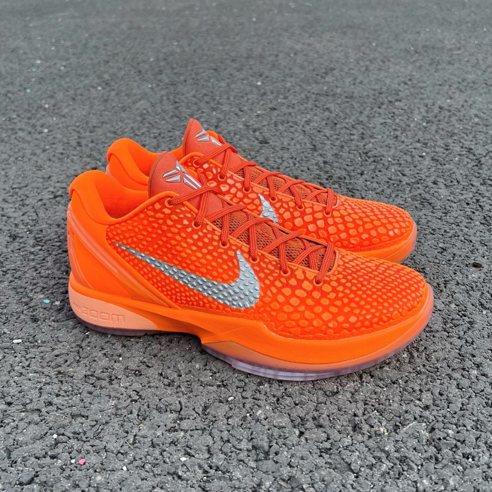 GX顶级 Nike Kobe 6 “Total Orange” 橙银色 籃球鞋 實戰鞋 真碳板男鞋 IH1871-800-細節圖6