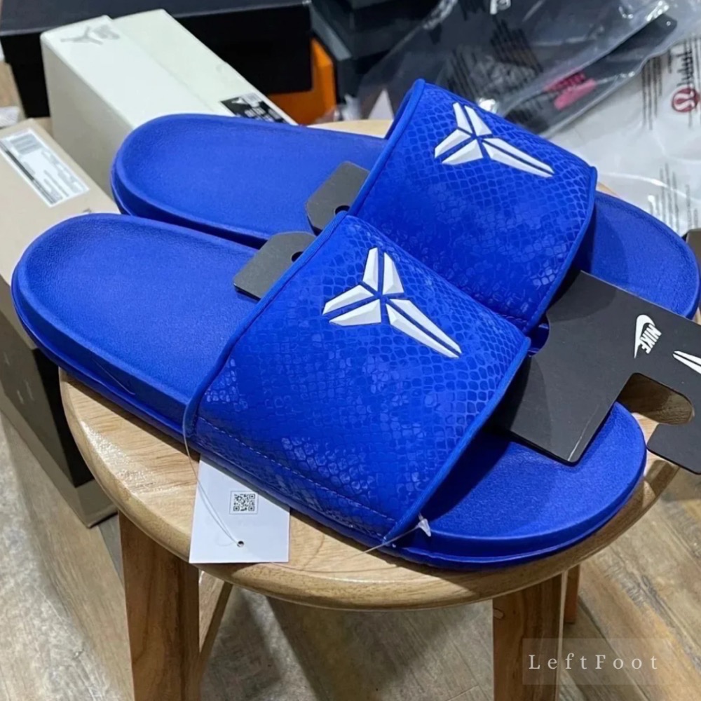 頂級 Nike Kobe Offcourt Slide＂Hyper Royal＂ 藍色 简约舒适一字拖 室外拖鞋 男女同款-細節圖2