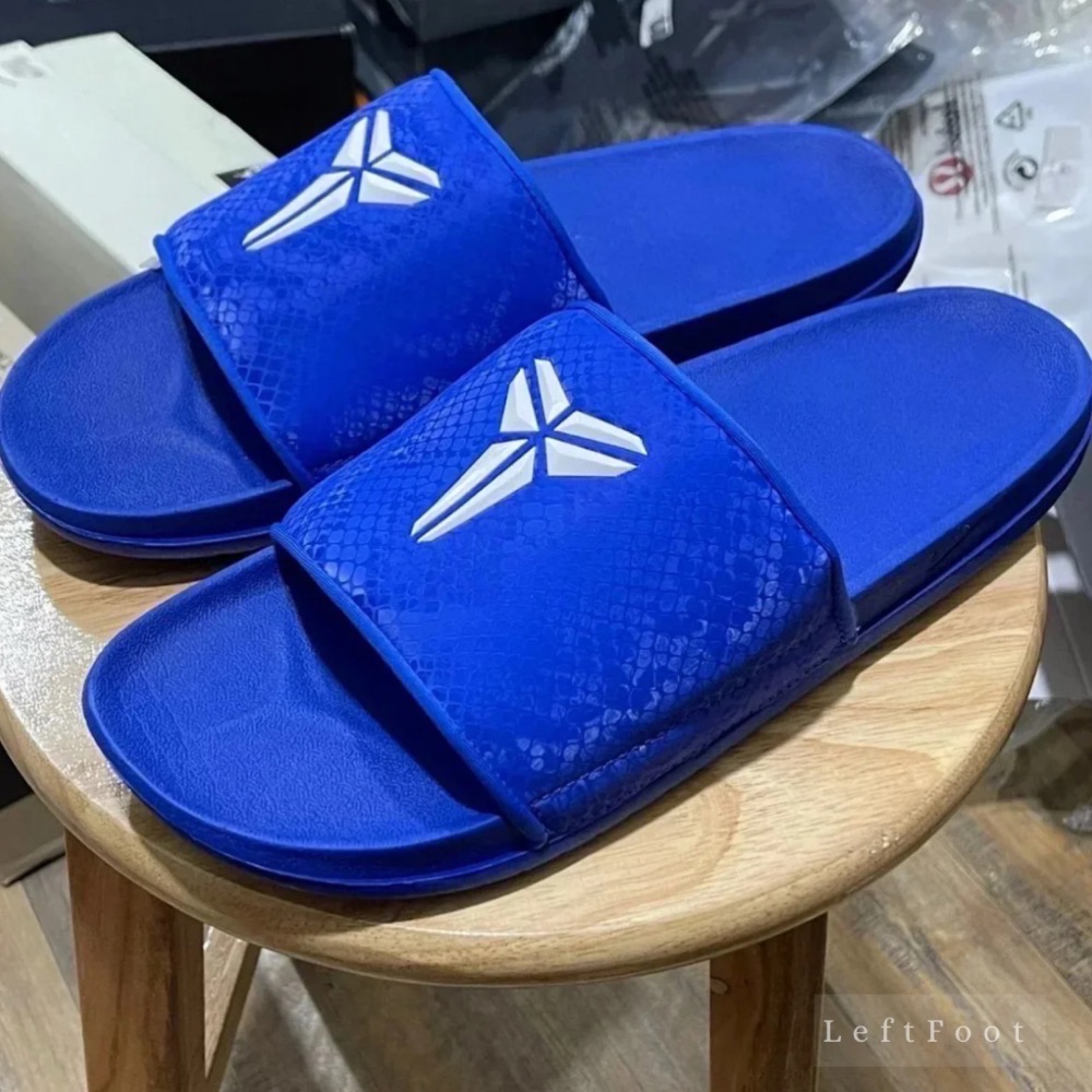 頂級 Nike Kobe Offcourt Slide＂Hyper Royal＂ 藍色 简约舒适一字拖 室外拖鞋 男女同款-細節圖3