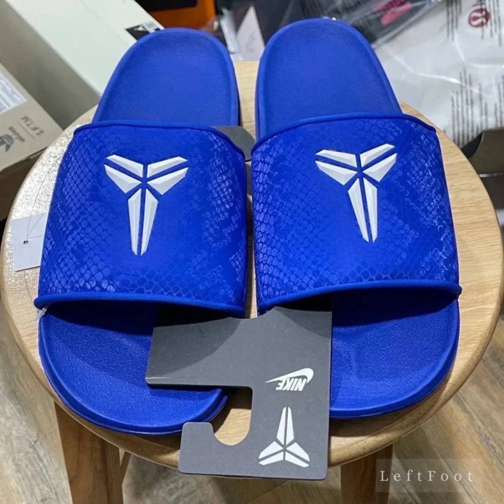 頂級 Nike Kobe Offcourt Slide＂Hyper Royal＂ 藍色 简约舒适一字拖 室外拖鞋 男女同款-細節圖4