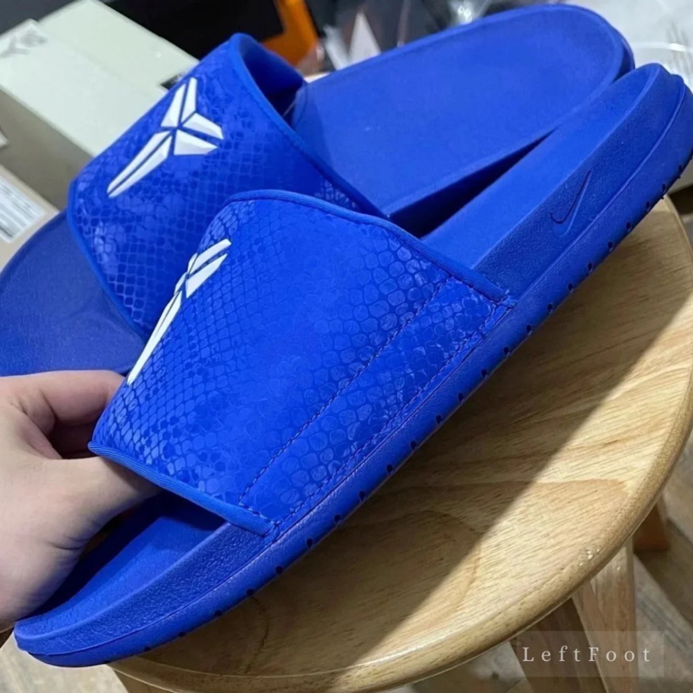 頂級 Nike Kobe Offcourt Slide＂Hyper Royal＂ 藍色 简约舒适一字拖 室外拖鞋 男女同款-細節圖7