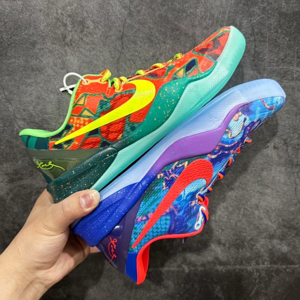 滅世純原 Kobe 8 “What the Kobe” 科比8代 橙籃鸳鸯 籃球鞋 實戰鞋男鞋FQ3548-001-細節圖5