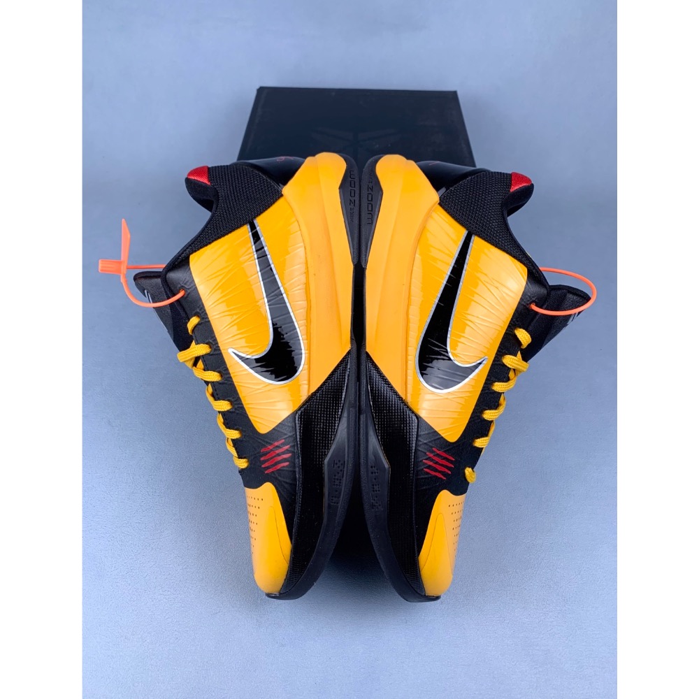 Star顶级 Nike Kobe 5 “Bruce Lee” 黑黄 李小龙 籃球鞋實戰鞋 前後氣墊真碳板男鞋-細節圖3