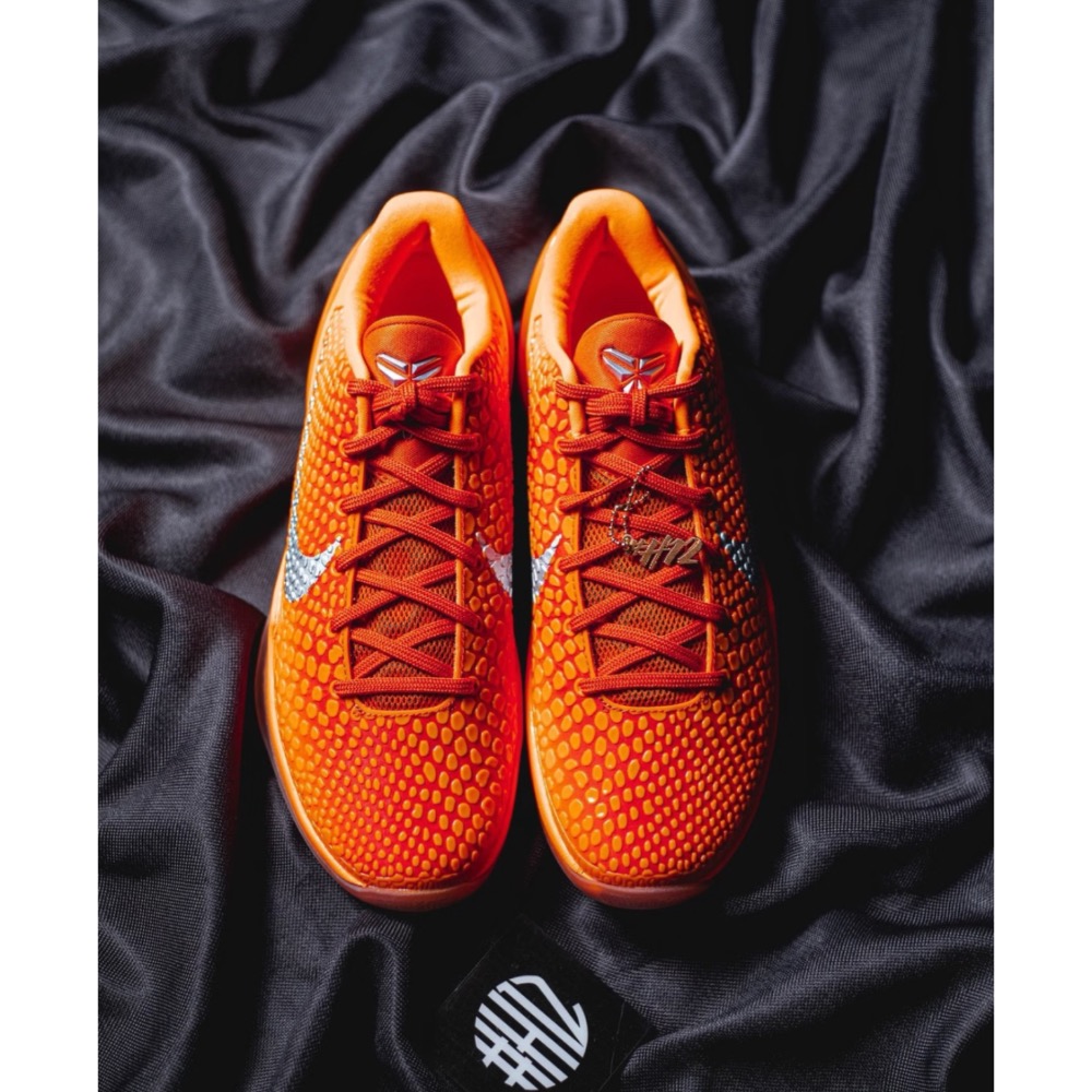 H12顶级 Nike Kobe6 “Total Orange” 橙银色 籃球鞋 實戰鞋 真碳板男鞋 IH1871-800-細節圖4