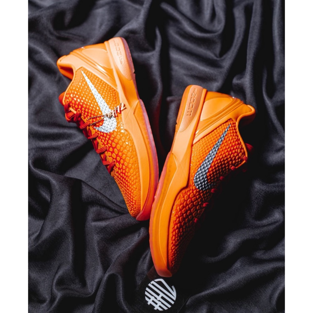 H12顶级 Nike Kobe6 “Total Orange” 橙银色 籃球鞋 實戰鞋 真碳板男鞋 IH1871-800-細節圖5