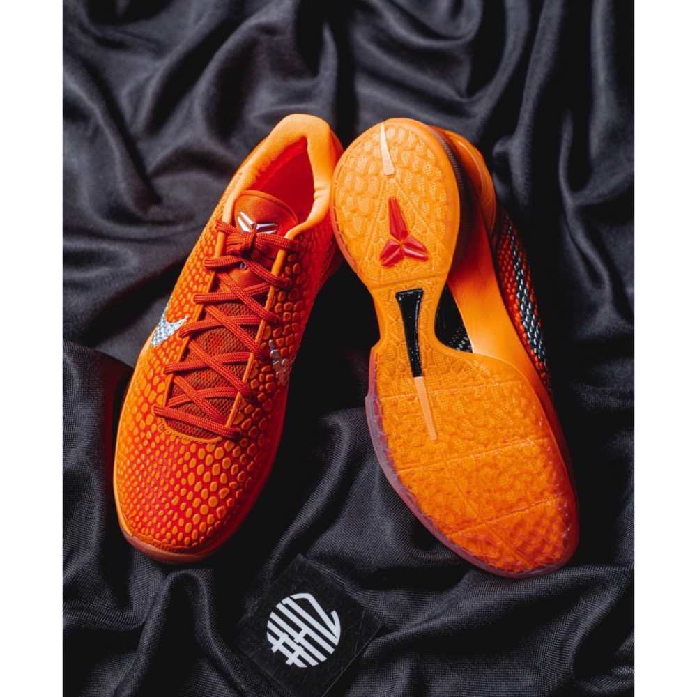 H12顶级 Nike Kobe6 “Total Orange” 橙银色 籃球鞋 實戰鞋 真碳板男鞋 IH1871-800-細節圖9