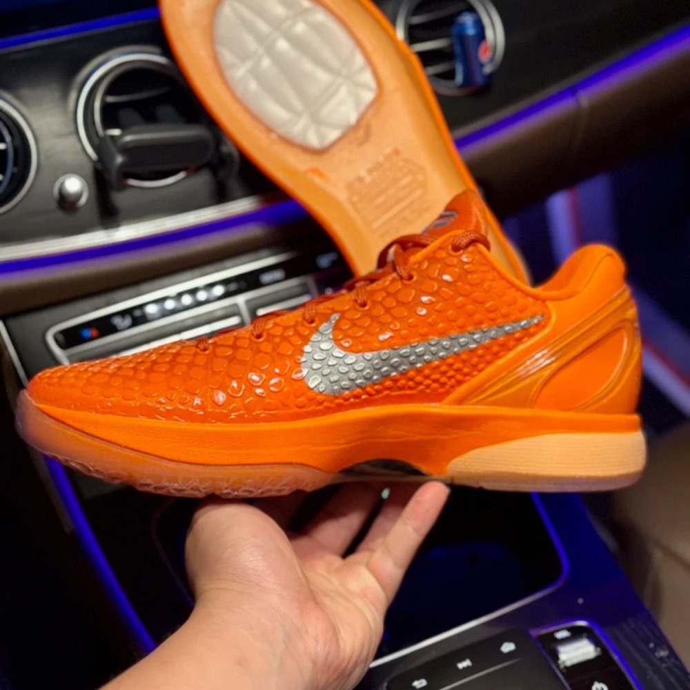 灭世 Nike Kobe 6 “Total Orange” 橙银色 籃球鞋 實戰鞋 真碳板男鞋 IH1871-800-細節圖4