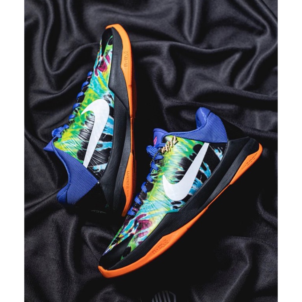 H12顶级 Nike Kobe 5 “EYBL” 黑籃绿 籃球鞋 實戰鞋 真碳板男鞋 IH1871-800-細節圖3