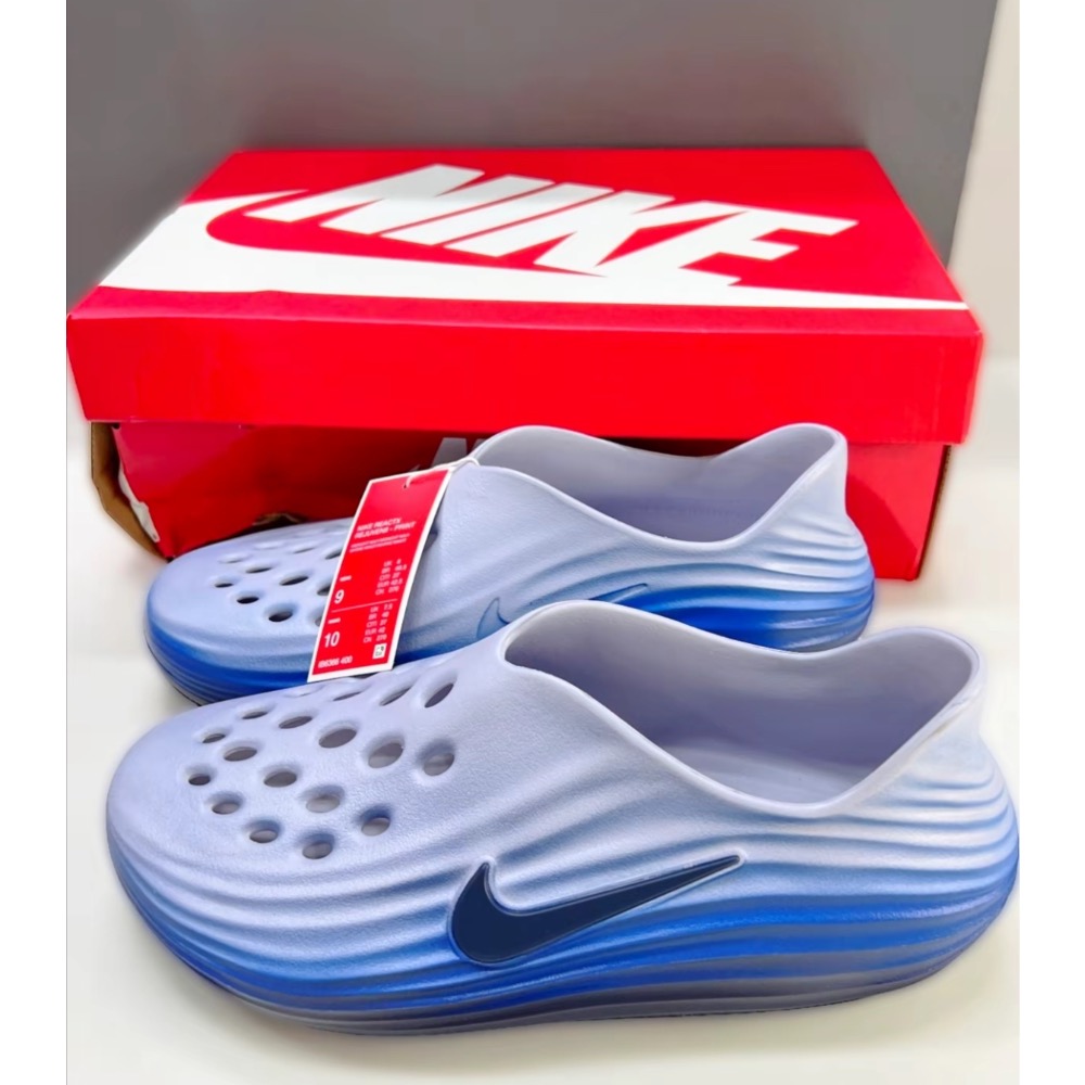 Nike React X Rejuven 8 Midnight Navy  时尚舒适 洞洞鞋 男款 藍色-細節圖3