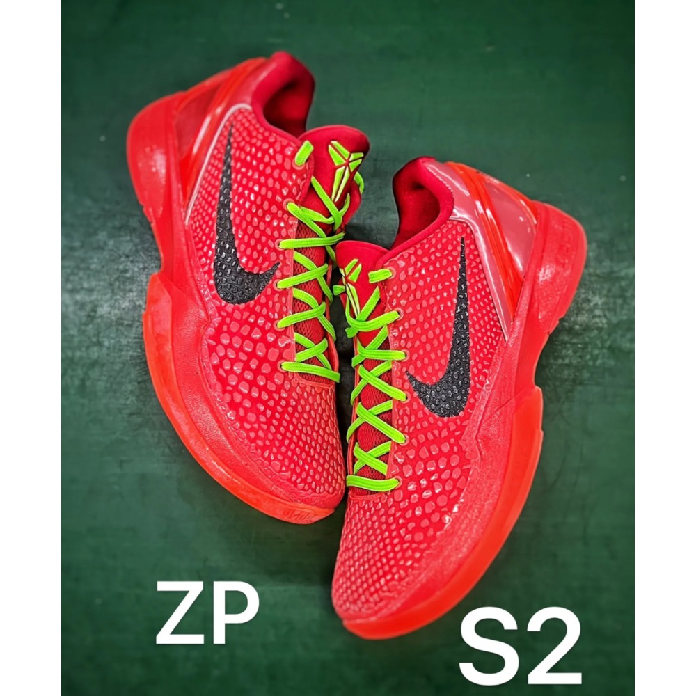 S2純原 Kobe 6 “Reverse Grinch” 籃球鞋 實戰鞋 真碳板男鞋 反轉青蜂俠 FV4921-600-規格圖9