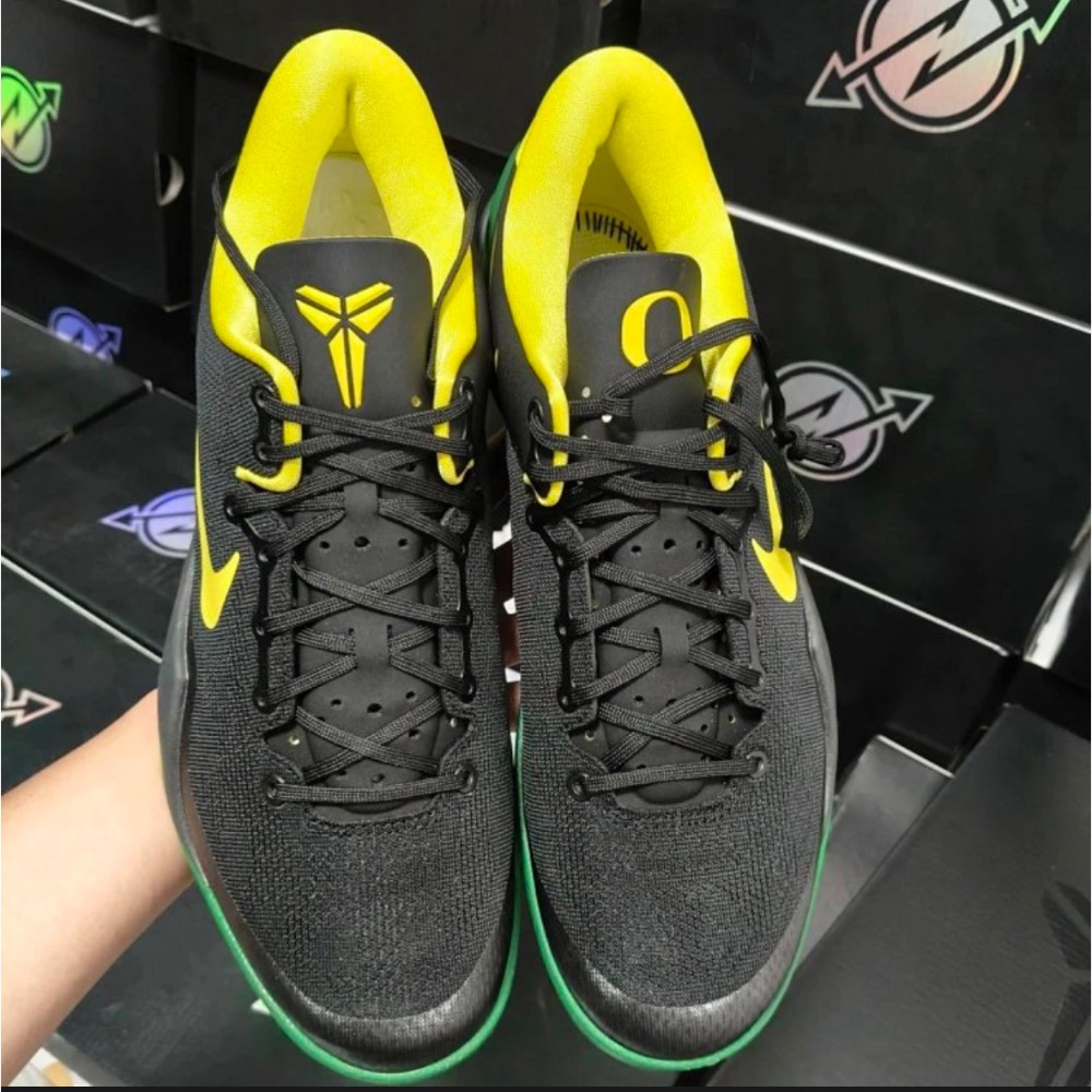 GX純原 Kobe 8 “Duck Oregon PE” 冈黑鸭子 科比8代 籃球鞋 實戰鞋男鞋 FQ3548-001-細節圖2