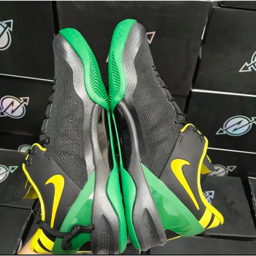 GX純原 Kobe 8 “Duck Oregon PE” 冈黑鸭子 科比8代 籃球鞋 實戰鞋男鞋 FQ3548-001-細節圖4