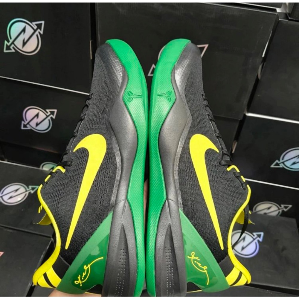 GX純原 Kobe 8 “Duck Oregon PE” 冈黑鸭子 科比8代 籃球鞋 實戰鞋男鞋 FQ3548-001-細節圖5