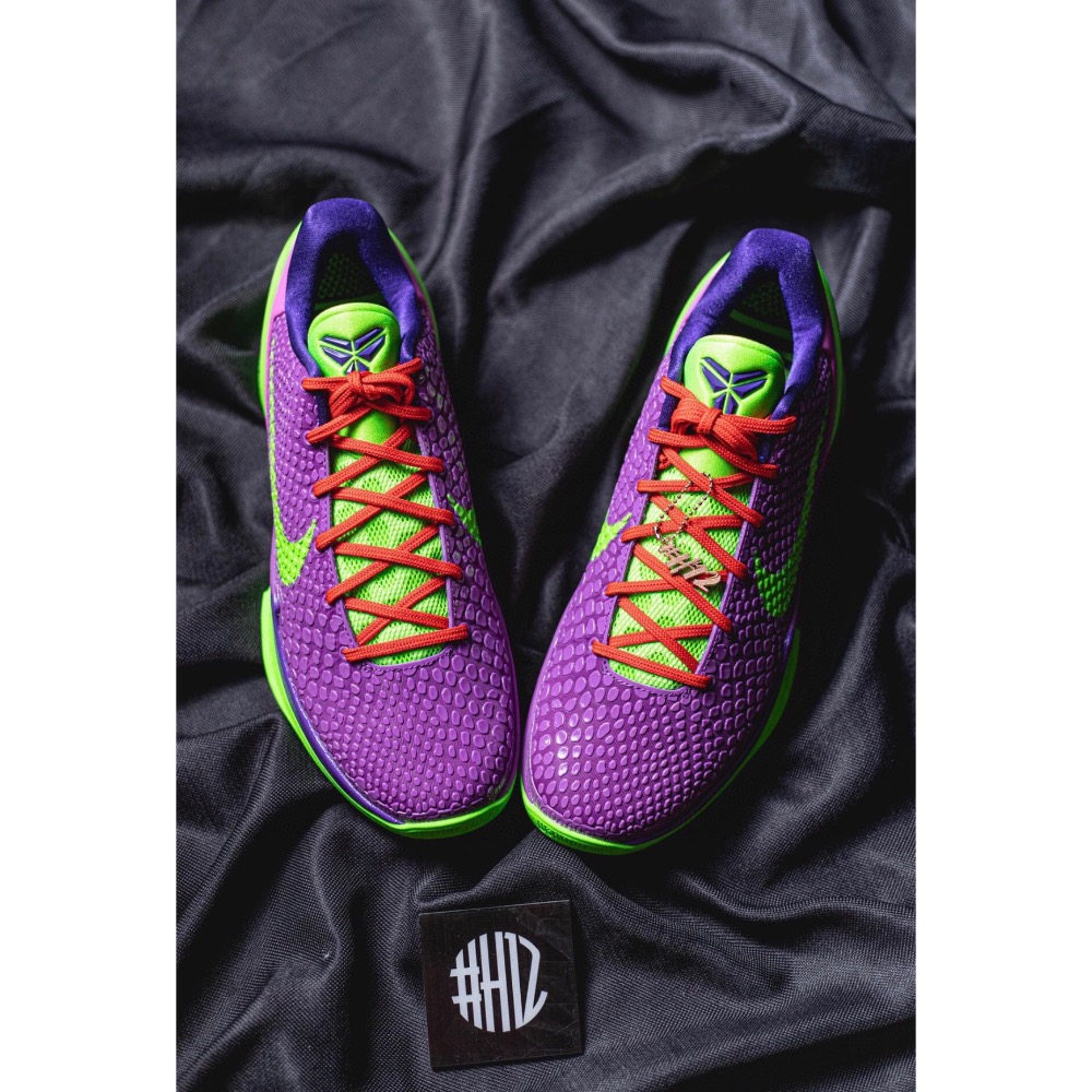 H12純原 Kobe 6 “Cheetah” 紫绿 塔克PE 籃球鞋 前掌气垫 實戰鞋 男鞋 CW2190-002-細節圖2