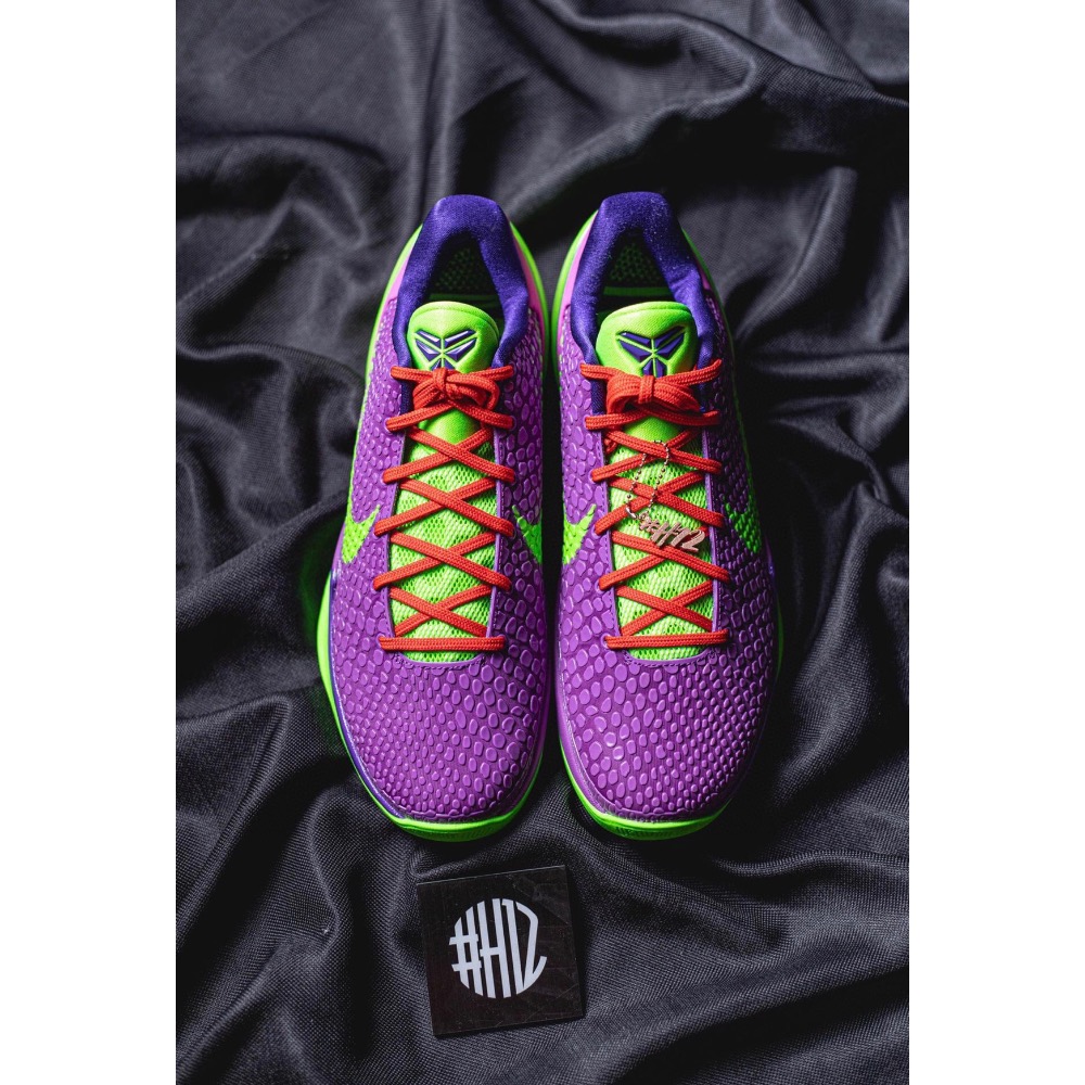 H12純原 Kobe 6 “Cheetah” 紫绿 塔克PE 籃球鞋 前掌气垫 實戰鞋 男鞋 CW2190-002-細節圖4