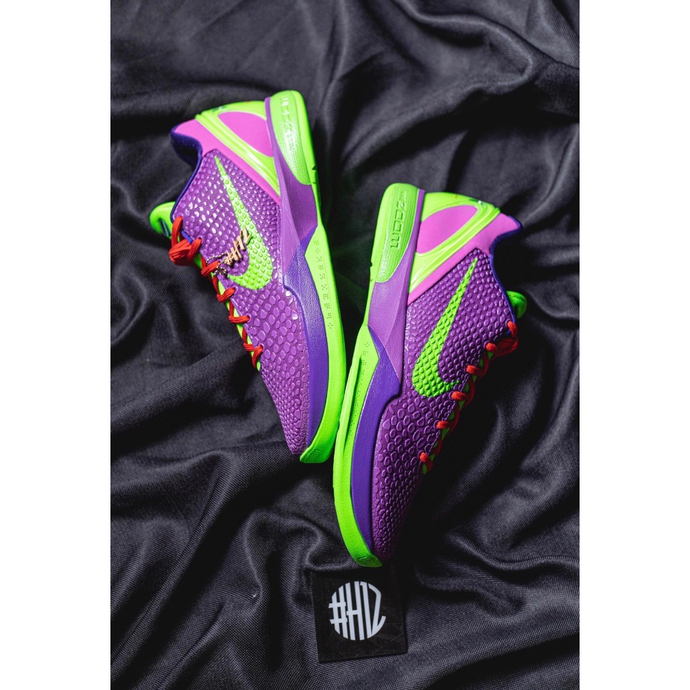 H12純原 Kobe 6 “Cheetah” 紫绿 塔克PE 籃球鞋 前掌气垫 實戰鞋 男鞋 CW2190-002-細節圖5