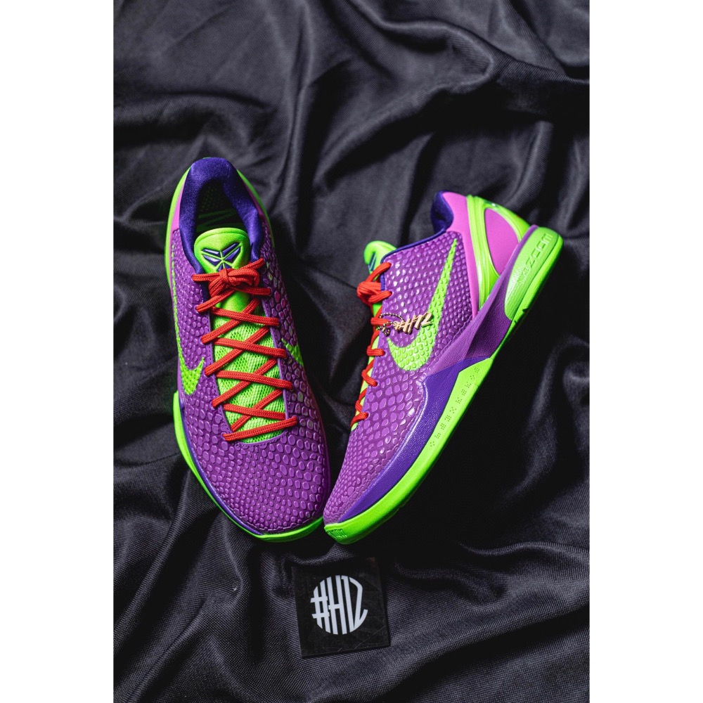 H12純原 Kobe 6 “Cheetah” 紫绿 塔克PE 籃球鞋 前掌气垫 實戰鞋 男鞋 CW2190-002-細節圖6