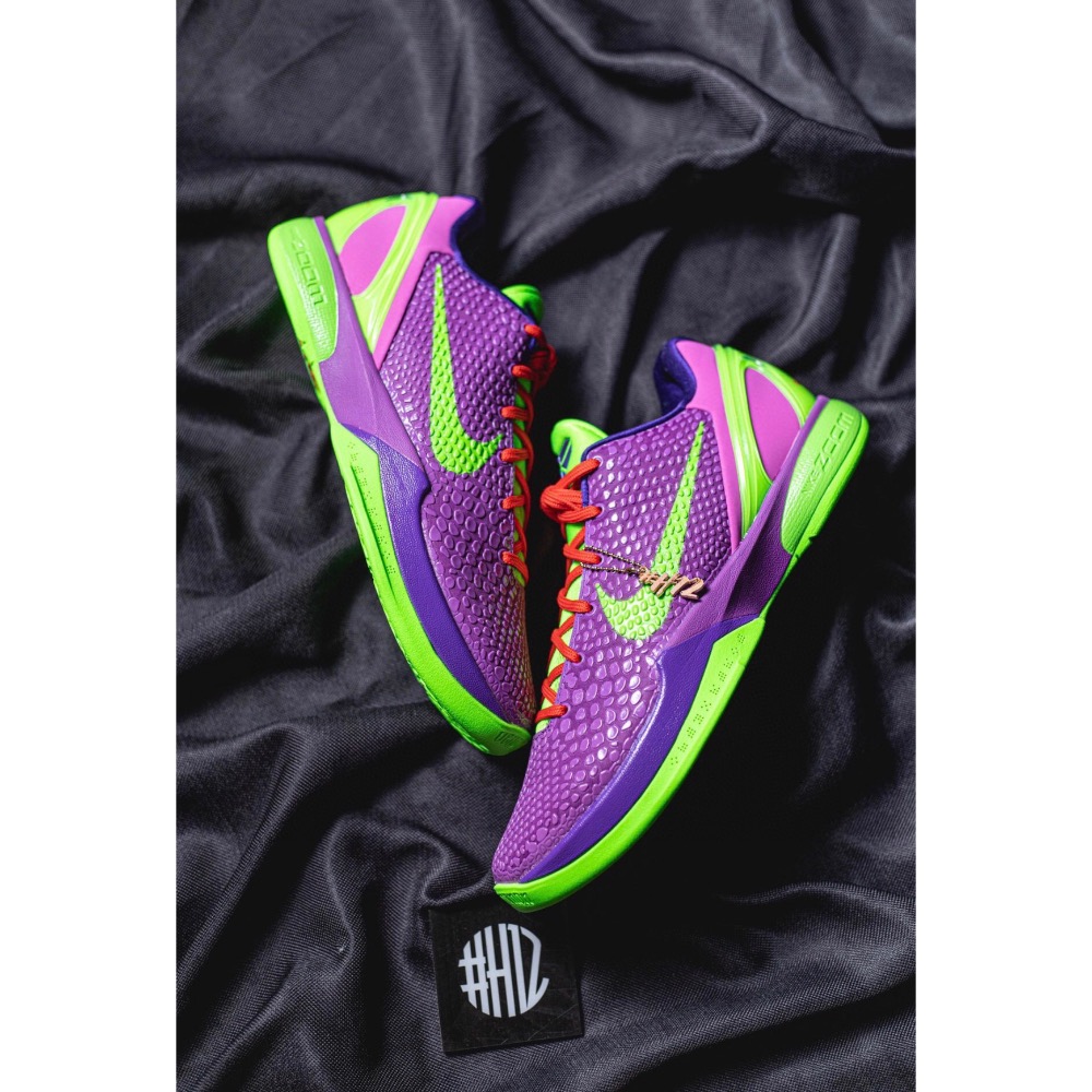 H12純原 Kobe 6 “Cheetah” 紫绿 塔克PE 籃球鞋 前掌气垫 實戰鞋 男鞋 CW2190-002-規格圖9