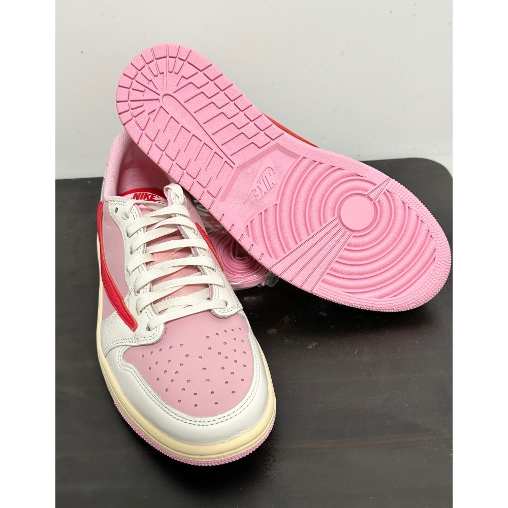 Travis Scott x Air Jordan 1 Low 粉倒钩 Tropical Pink 联名 粉倒钩-細節圖5
