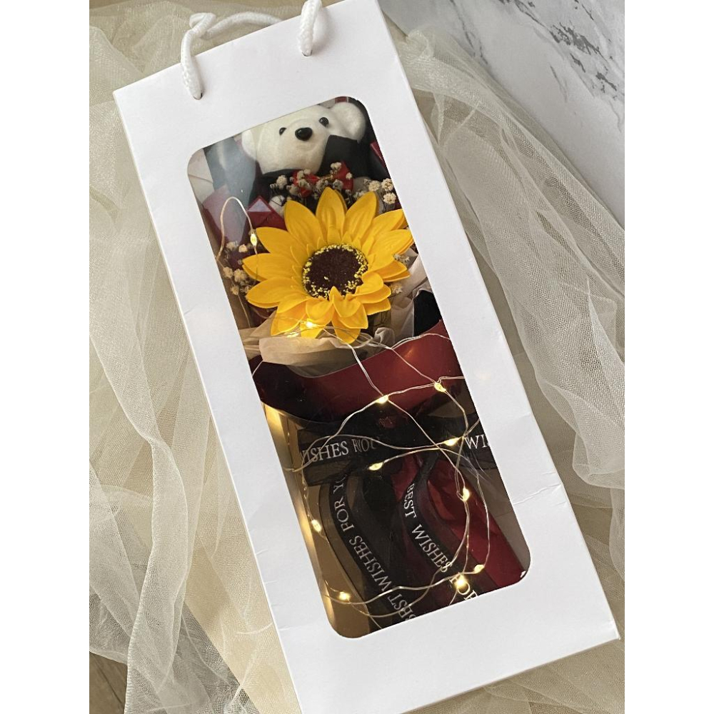 ( 台灣現貨 )向日葵 花束 畢業花束  捧花 情人節 母親節 閨密 同學 女友 生日 畢業 交換 禮物 畢業禮物-細節圖3