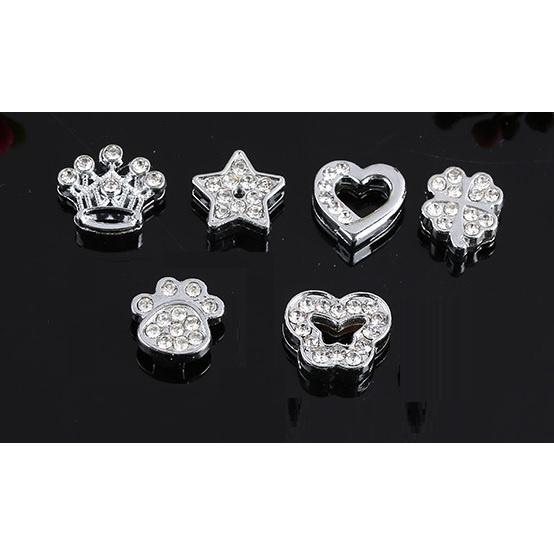 ( 台灣現貨 ) 鑲鑽 字母 數字  12mm 合金配件 手鍊 半鑽 數字 鑰匙扣配件-細節圖4