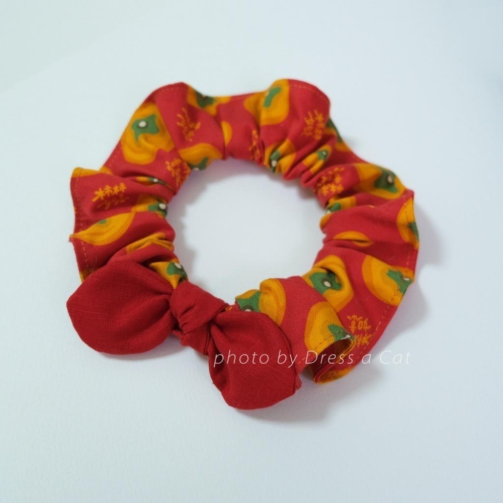 Cat Dress 貓手作 柿柿如意 貓項圈 領巾項圈 荷葉領巾 貓 寵物 項圈 布項圈 手作項圈-細節圖2