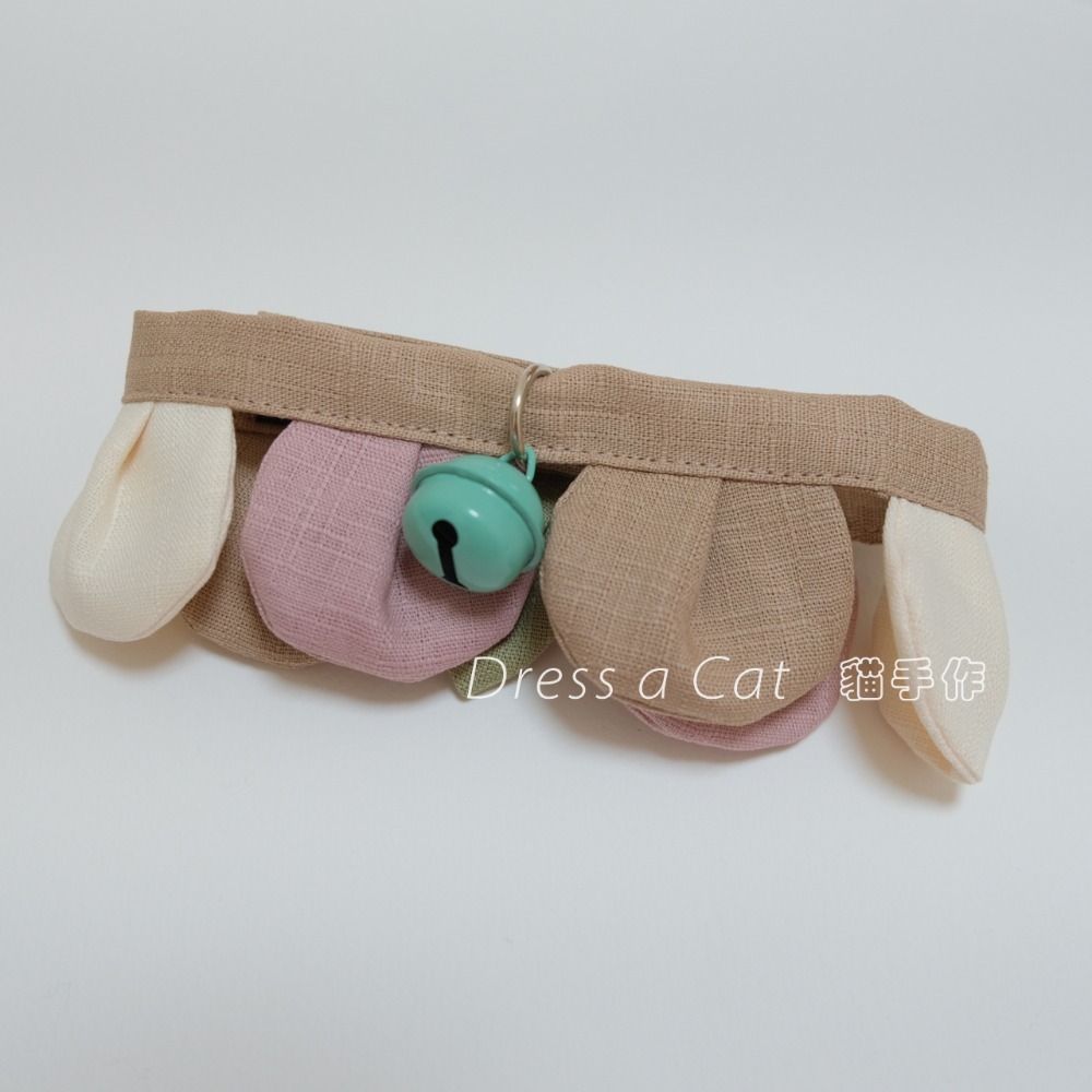 Cat Dress 貓手作 _手作 配色款 _花開富貴 貓 寵物 布項圈 花朵項圈 小花朵朵 魔鬼氈開口-規格圖7