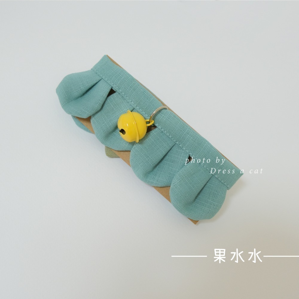 Cat Dress 貓手作  素面款_花開富貴 布項圈 花朵項圈 貓項圈魔鬼氈開口-規格圖4