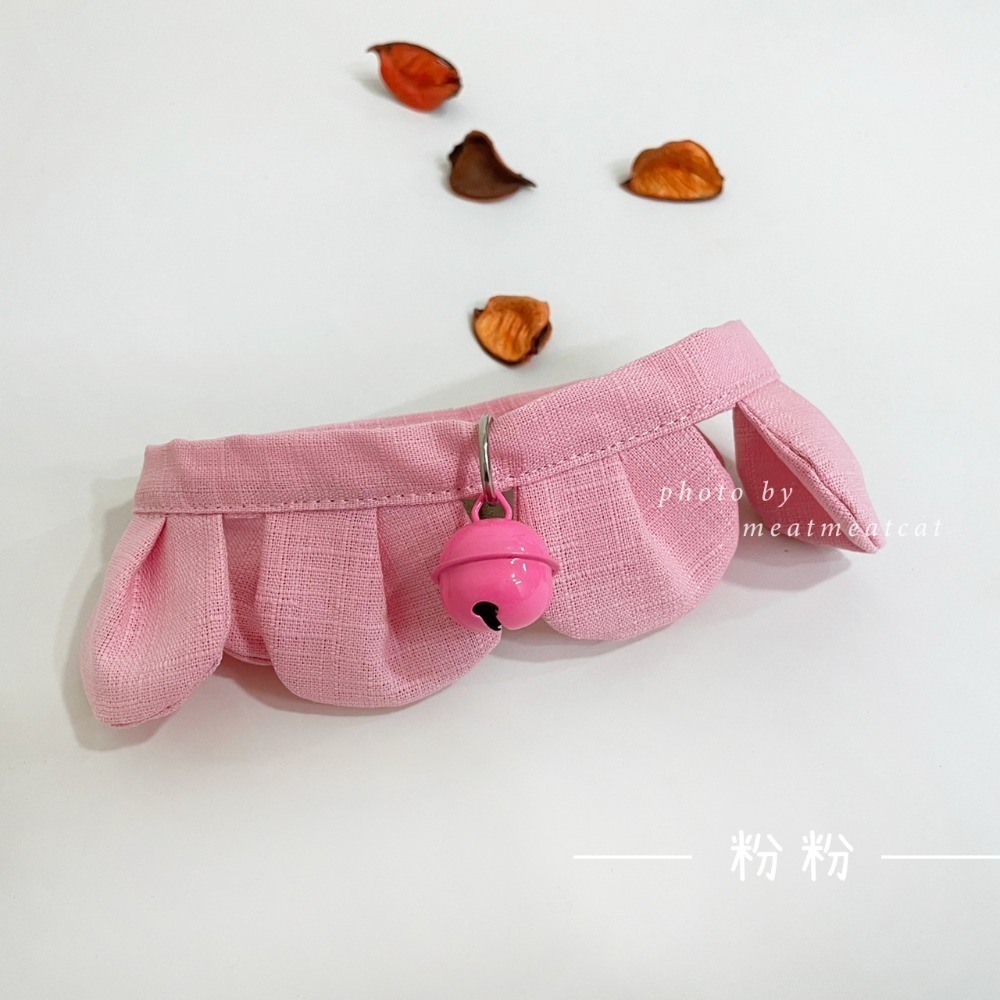 Cat Dress 貓手作  素面款_花開富貴 布項圈 花朵項圈 貓項圈魔鬼氈開口-規格圖4