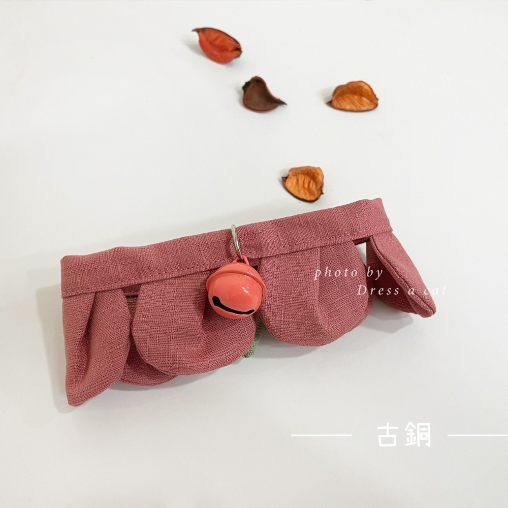 Cat Dress 貓手作  素面款_花開富貴 布項圈 花朵項圈 貓項圈魔鬼氈開口-規格圖4