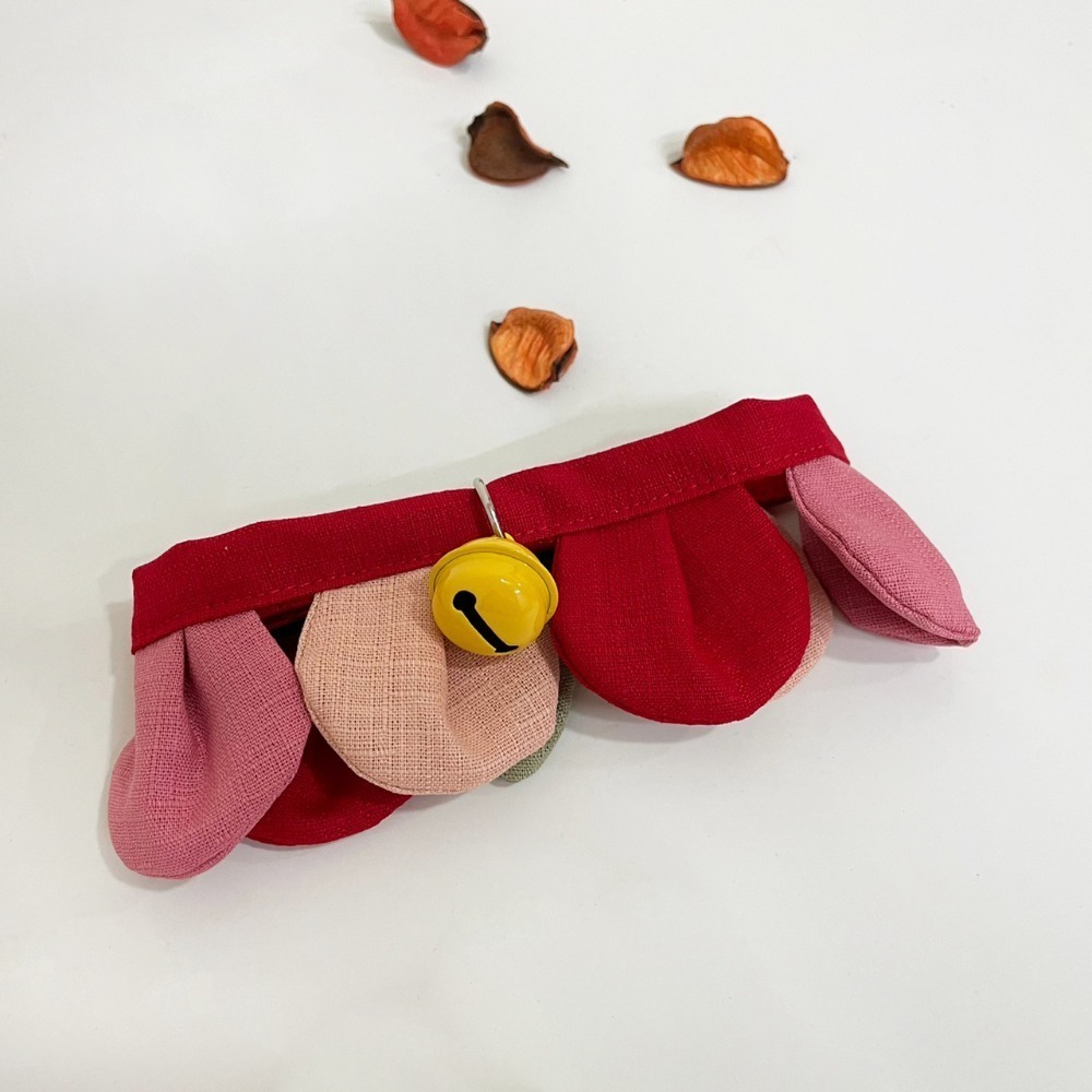 Cat Dress 貓手作 配色款_花開富貴 貓 寵物 布項圈 花朵項圈 小花朵朵 魔鬼氈開口-規格圖8