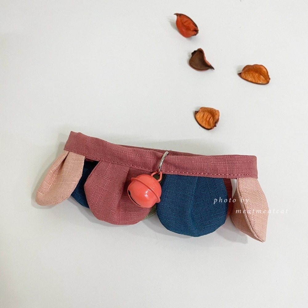 Cat Dress 貓手作 配色款_花開富貴 貓 寵物 布項圈 花朵項圈 小花朵朵 魔鬼氈開口-規格圖8