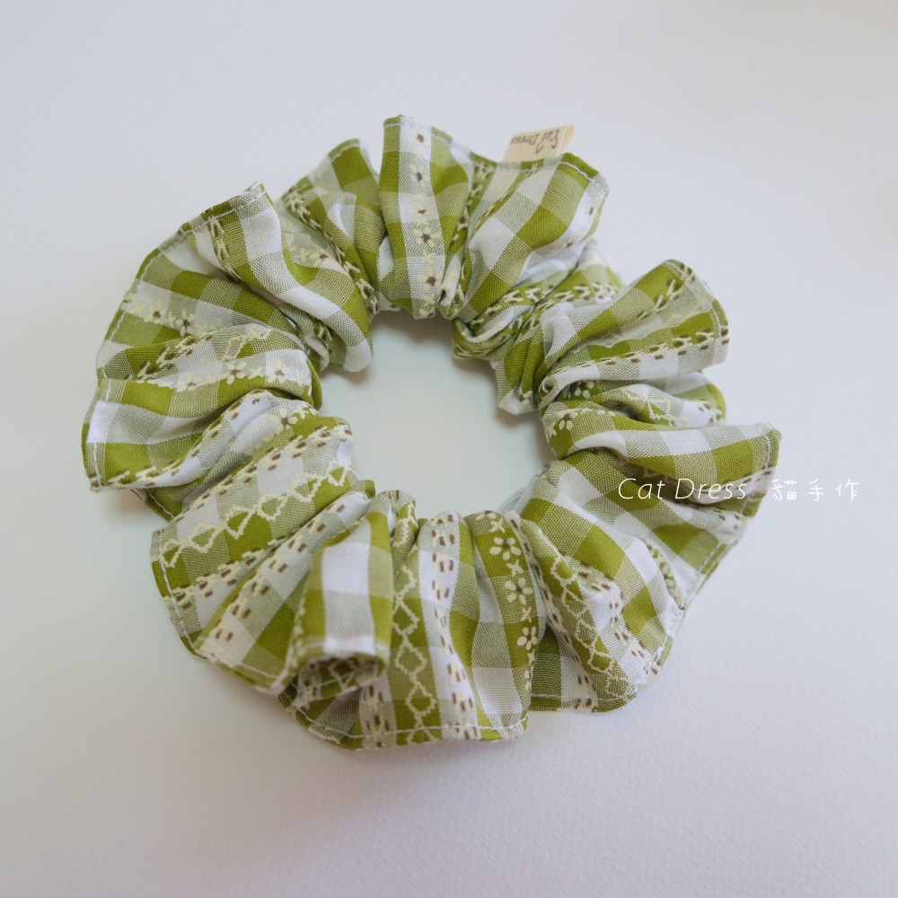 Cat Dress 貓手作 _田園風 格紋森林系荷葉項圈 領巾項圈 荷葉領巾 貓 寵物 項圈 布項圈 手作項圈-規格圖7