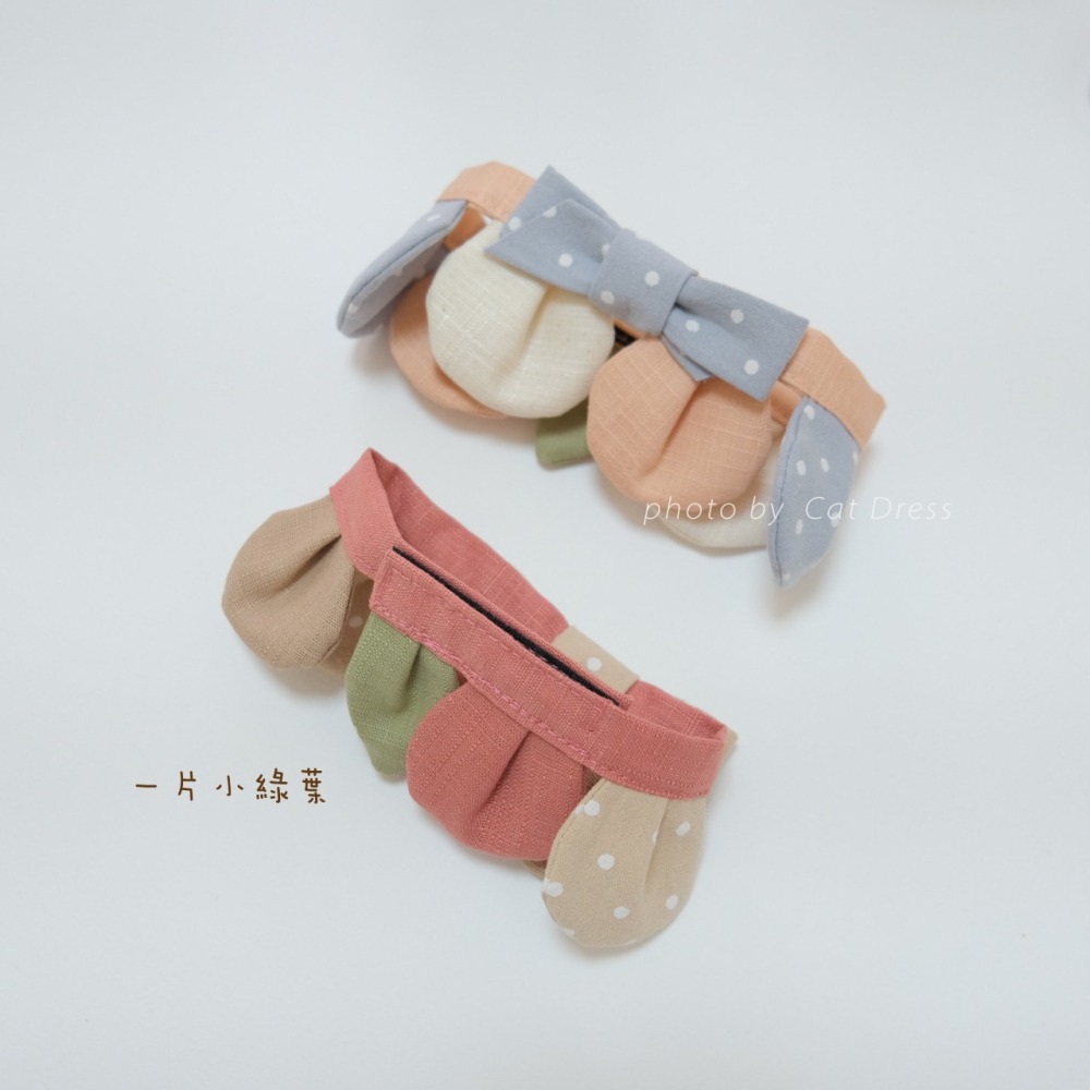 Cat Dress 貓手作 _小蝶結點點 花開富貴 布項圈 花朵項圈 貓項圈-細節圖4